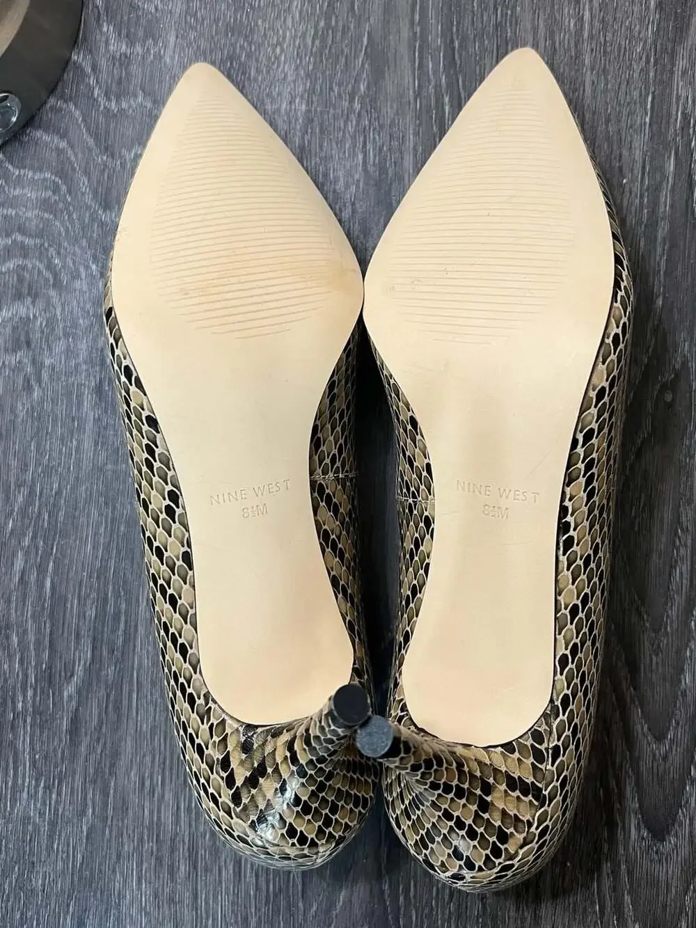 Nine West Women's Garisono Snake Print Pointed-Toe Kitten Heel Pumps